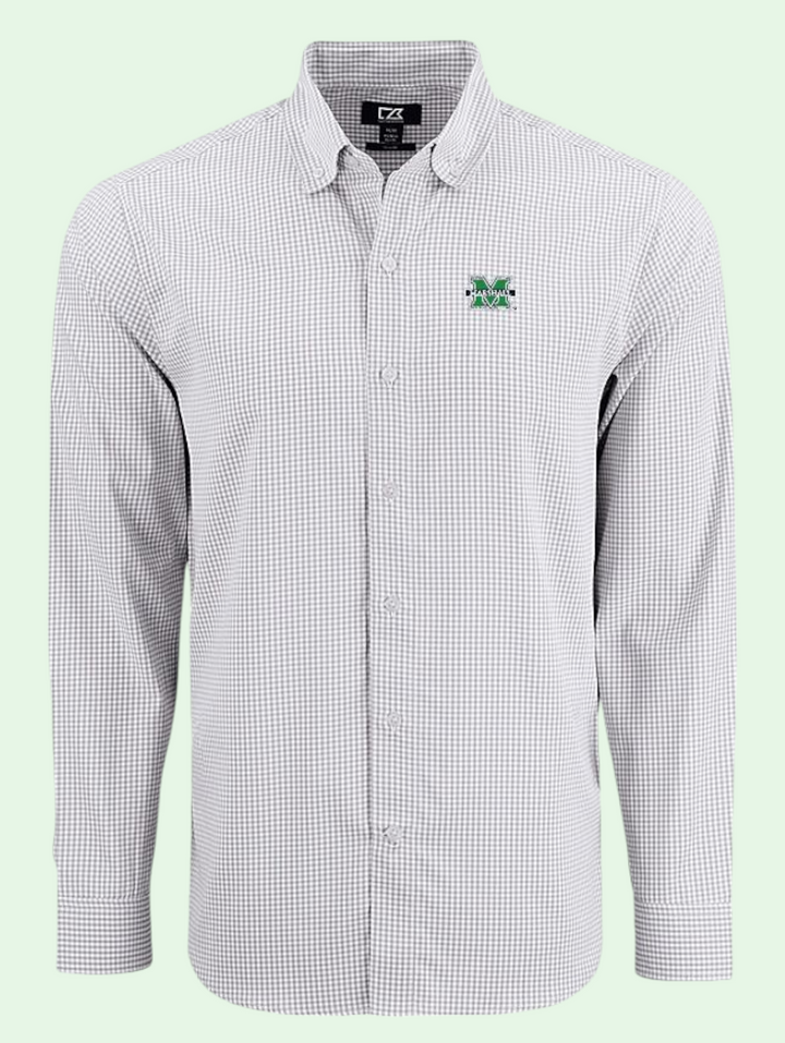 Cutter & Buck Skyline Epic Confidence Recycled Gingham Men's Dress Shirt