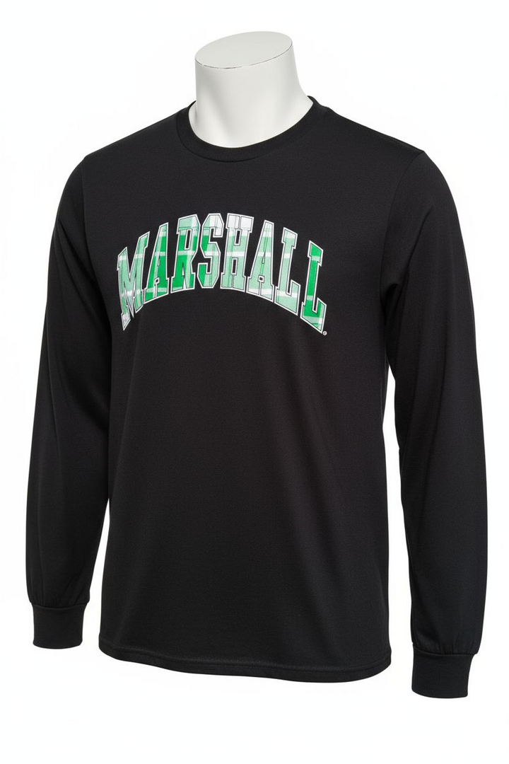 Marshall University Plaid Long Sleeve Tee