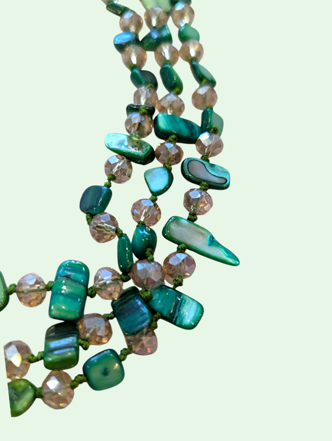 Evelyn Shell and Crystal Necklace