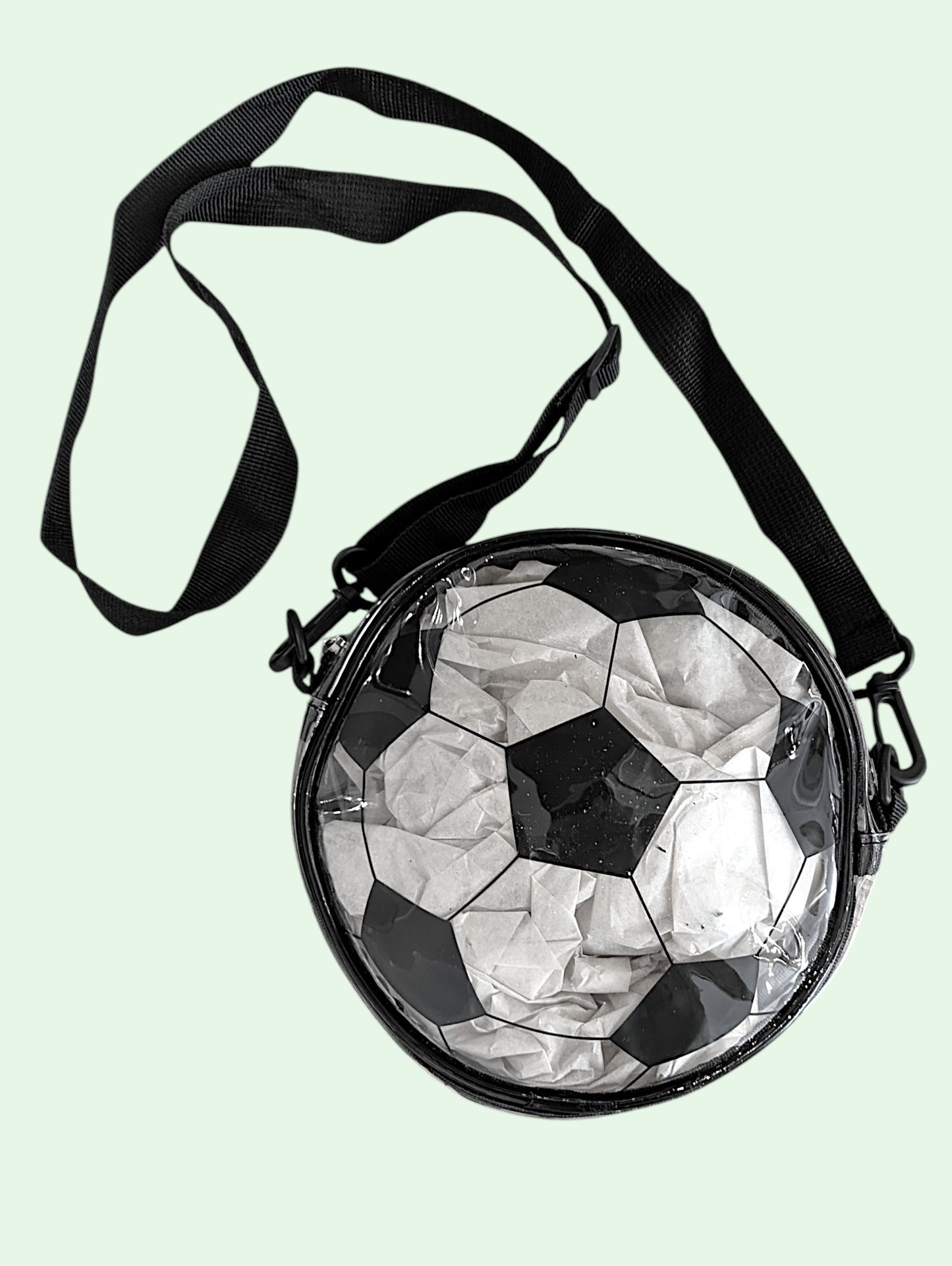 Soccer Ball Clear Crossbody Bag