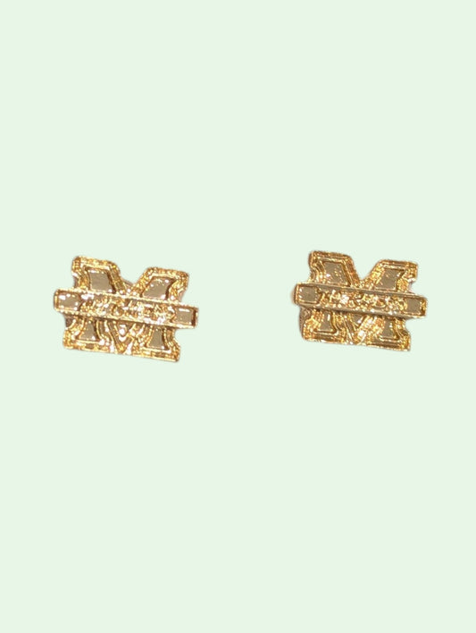 Marshall Gold Plate Stud Earrings