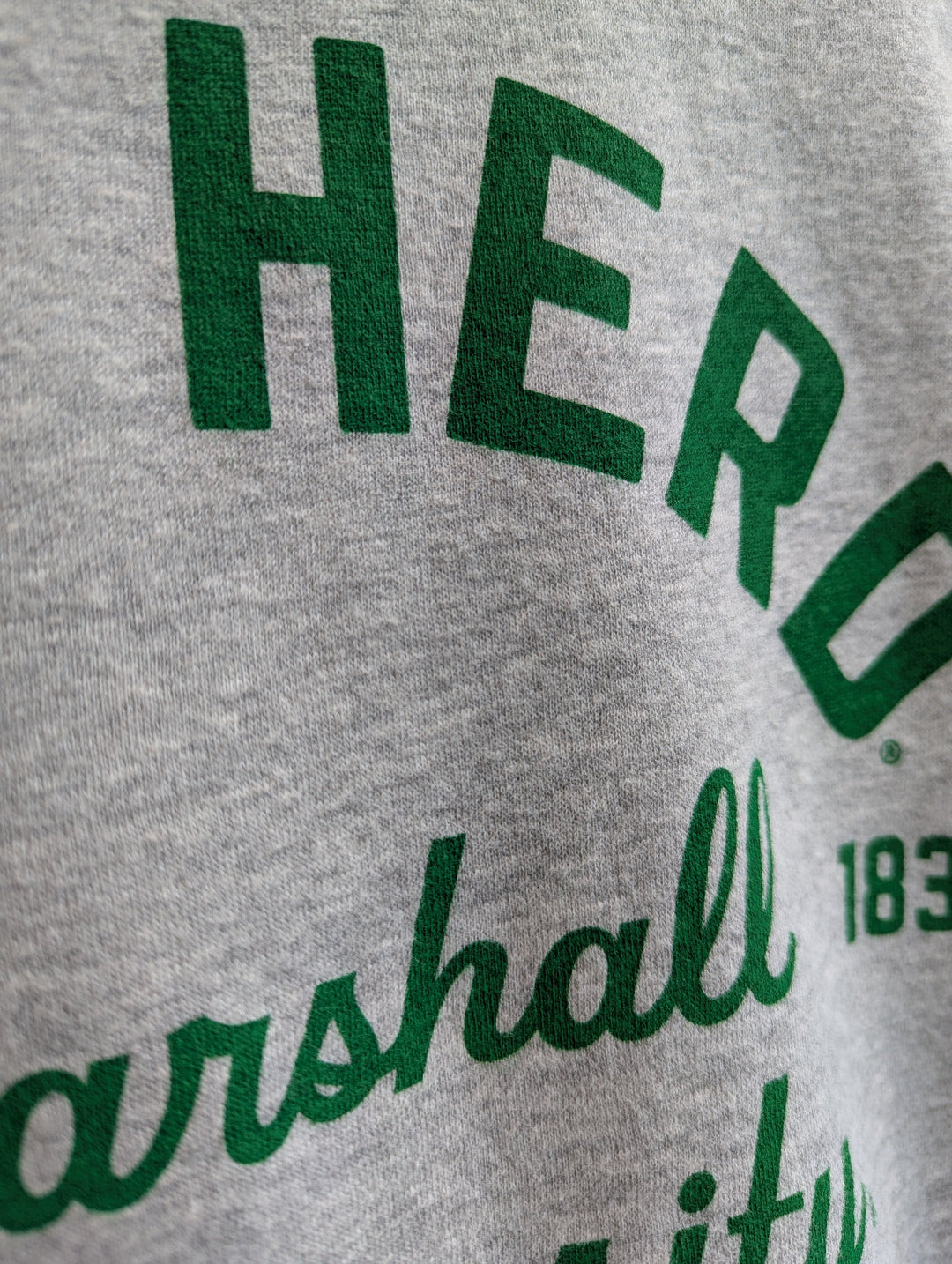 a detail view of the printing on the stella crew