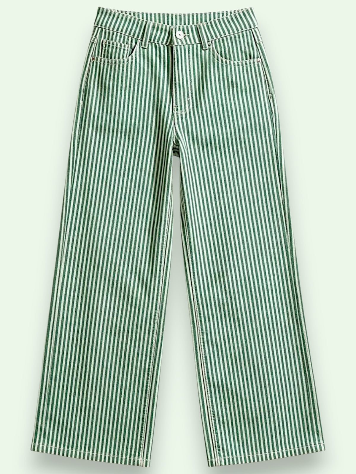 Pinstripe Utility Denim Pants