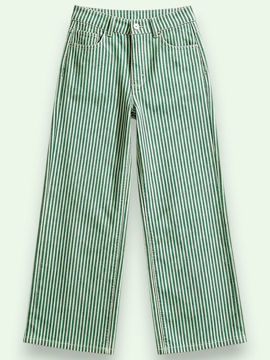 Pinstripe Utility Denim Pants