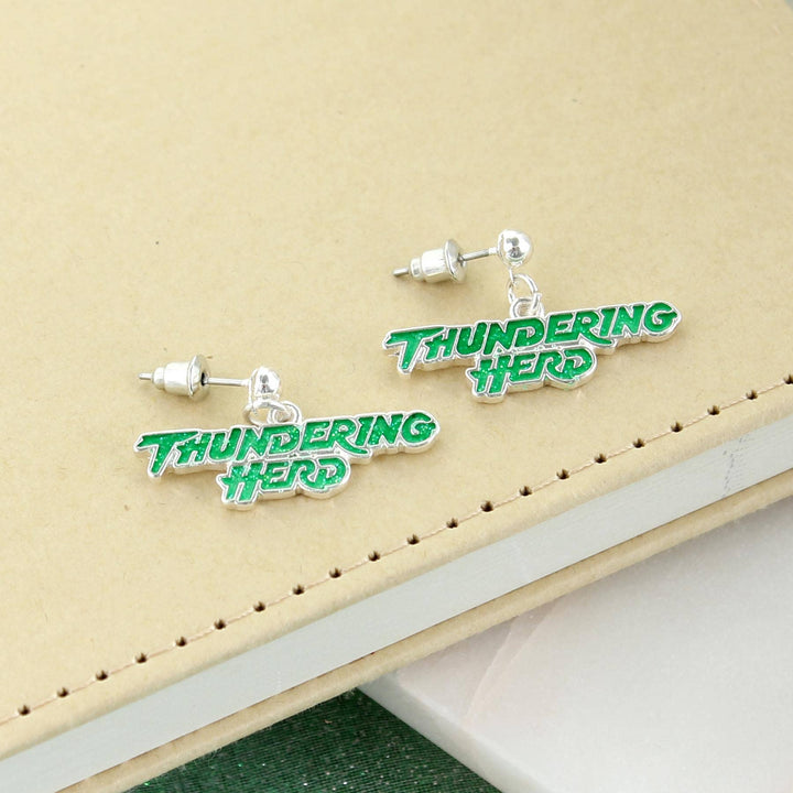 detail of thundering herd earrings