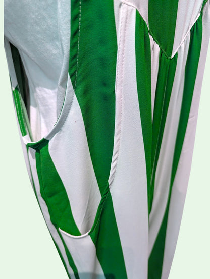 a close up view of the side of the overalls showing the pocket 