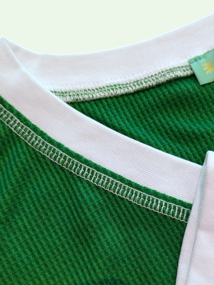 detail shot of the womens thermal top