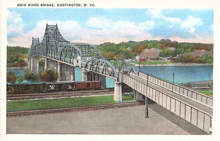 Ohio River Bridge, Huntington, WV Magnet