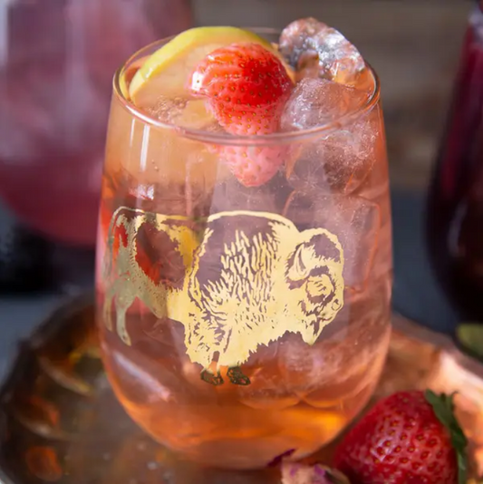 Bison Stemless Wine Glass