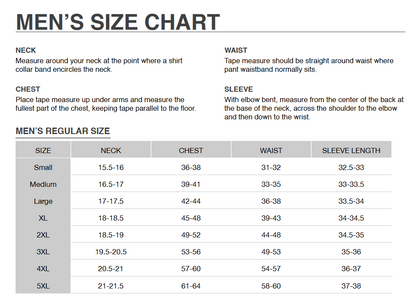 a cutter and buck size chart
